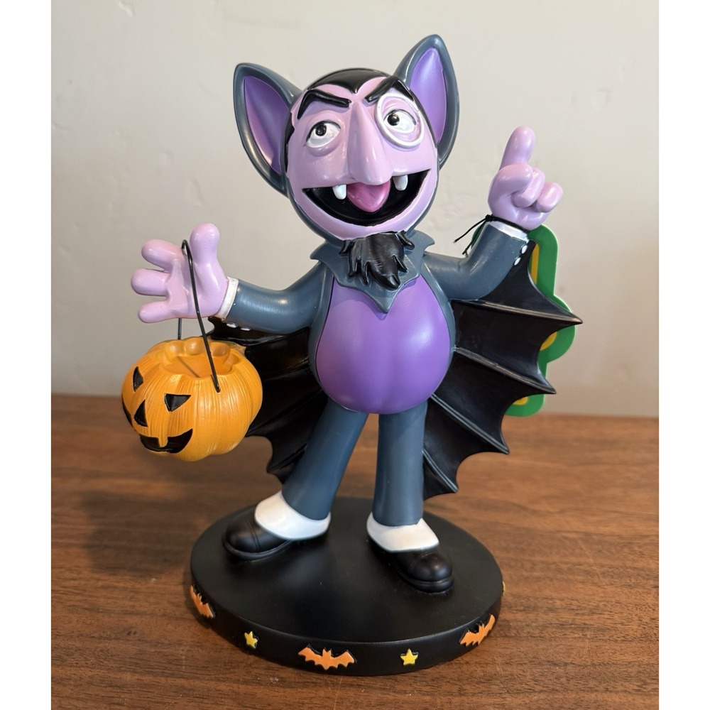 Sesame Street Halloween Bat Costume Count Von Count 9" Figurine Statue Decor